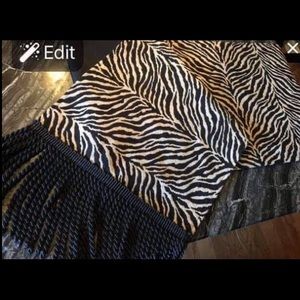 Zebra table runner
